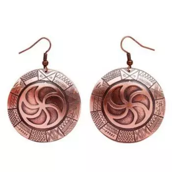 Серьги «Древнеславянский календарь» (медь)