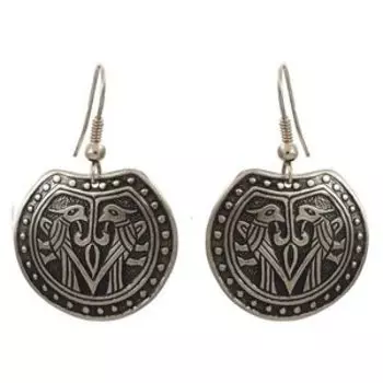 Серьги «Ловать» (мельхиор)