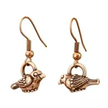 Серьги «Птички» (латунь)