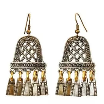 Серьги шумящие «Яровое поле» (латунь)