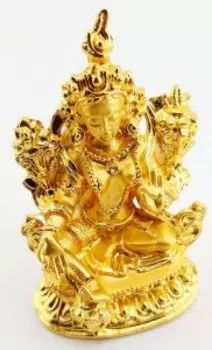Статуэтка Тара золотая металл
