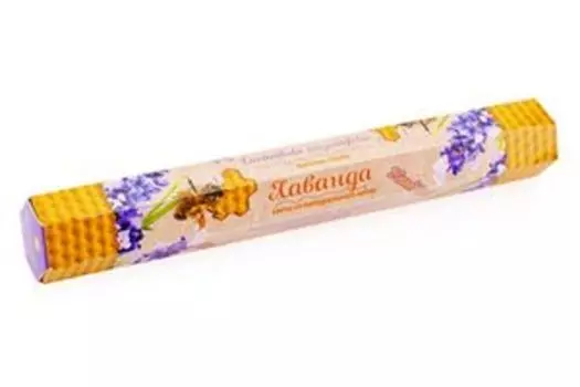 Свеча из вощины с лавандой