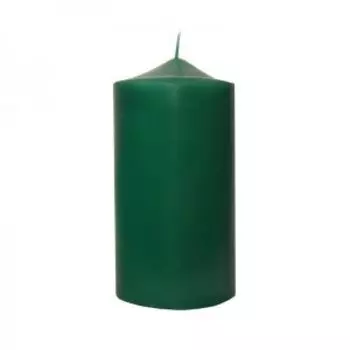 Свеча колонна зеленая