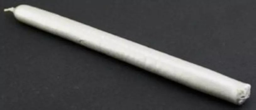 Свеча средняя черная в серебре