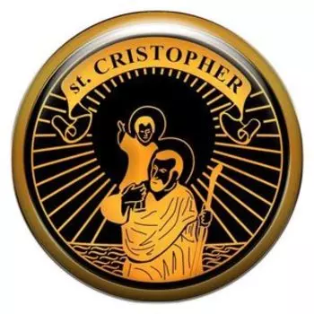 Святой Христофор, наклейка из смолы