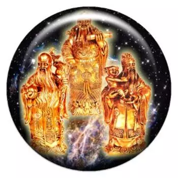 Три звездных старца, наклейка из смолы