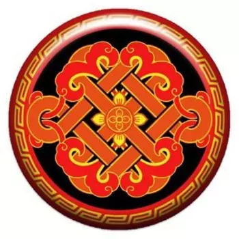 Узел бесконечной удачи, наклейка из смолы