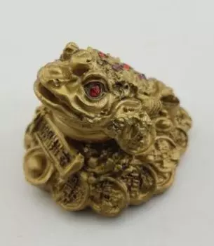 Жаба бронзовая с монетой NS3