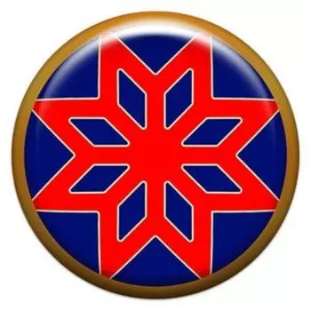 Звезда Алатырь, наклейка из смолы