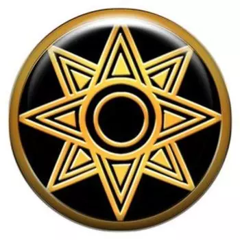 Звезда богини любви Иштар, наклейка из смолы