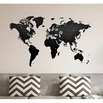 Карта мира Wall Decoration Black