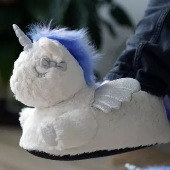 Плюшевые тапочки Unicorn Wings