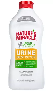 8 in 1 Nature’s Miracle Urine Destroyer уничтожитель пятен, запахов и осадка от мочи собак (945 мл)