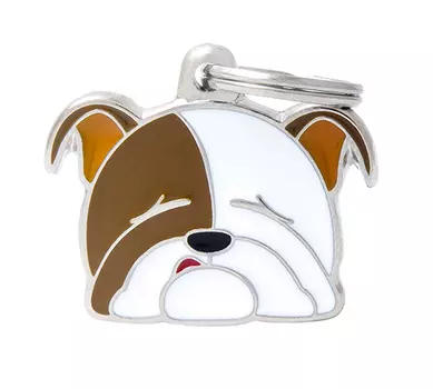 Адресник Английский бульдог цветной средний My Family Colors (1 шт)