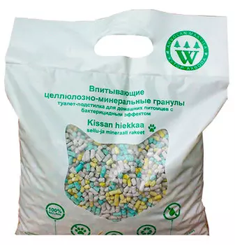 Ahvolan Maatila наполнитель целлюлозно-минеральный гранулированный для туалета кошек цветной (10 + 10 л)