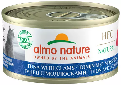 Almo Nature Cat Legend Hfc для взрослых кошек с тунцом и моллюсками (70 гр х 24 шт)