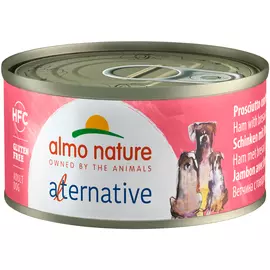 Almo Nature Dog Alternative безглютеновые для взрослых собак всех пород с ветчиной и говядиной брезаола (70 гр х 24 шт)