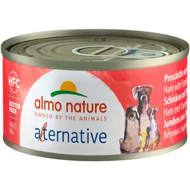 Almo Nature Dog Alternative безглютеновые для взрослых собак всех пород с ветчиной и пармезаном (70 гр х 24 шт)