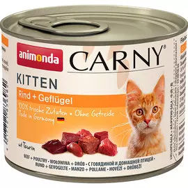Animonda Carny Kitten Rind Geflugel для котят с говядиной и птицей 61915 (200 гр х 6 шт)