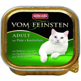Animonda Vom Feinsten Adult Mit Pute &amp; Kaninchen для взрослых кошек с индейкой и кроликом (100 гр х 32 шт)