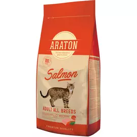 Araton Cat Adult Salmon для взрослых кошек с лососем (1,5 кг)