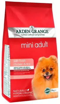 Arden Grange Adult Mini Chicken &amp; Rice для взрослых собак маленьких пород с курицей и рисом (6 + 6 кг)