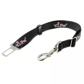 Автомобильный ремень безопасности для собак черный 43 – 70 см/25 мм V.I.Pet (1 шт)