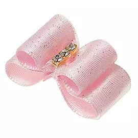 Бантик двойной объемный розовый 3 х 2 см V.I.Pet уп. 2 шт (1 шт)