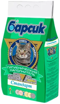 барсик стандарт – наполнитель впитывающий для туалета кошек (4,54 л)