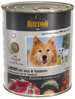 Belcando Lamm Mit Reis &amp; Tomaten для взрослых собак с ягненком, рисом и томатами (800 гр)