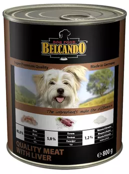 Belcando Quality Meat With Liver для взрослых собак с мясом и печенью (800 гр х 6 шт)