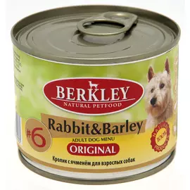 Berkley № 6 Adult Dog Rabbit &amp; Barley для взрослых собак с кроликом и ячменем (200 гр)