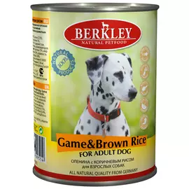 Berkley Adult Dog Venison &amp; Brown Rice для взрослых собак с олениной и коричневым рисом (400 гр х 6 шт)