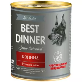 Best Dinner Exclusive Gastro Intestinal для собак и щенков с чувствительным пищеварением с кониной (100 гр х 24 шт)