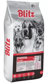 Blitz Sensitive Adult All Breeds Beef &amp; Rice для взрослых собак всех пород с говядиной и рисом (15 кг)