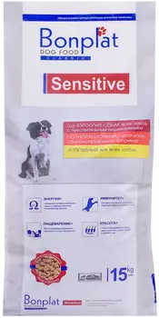 Bonplat Sensitive для взрослых собак всех пород с чувствительным пищеварением (15 кг)