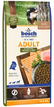 Bosch Adult Gefluegel &amp; Hirse для взрослых собак всех пород с птицей и просом (3 + 3 кг)