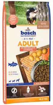 Bosch Adult Lachs &amp; Kartoffel для взрослых собак всех пород с лососем и картофелем (3 + 3 кг)
