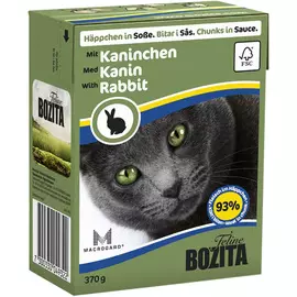 Bozita Chunks In Sauce Rabbit для кошек и котят с кроликом в соусе (370 гр х 16 шт)