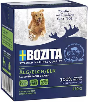 Bozita Naturals Elk In Jelly для собак и щенков с лосем в желе (370 гр)