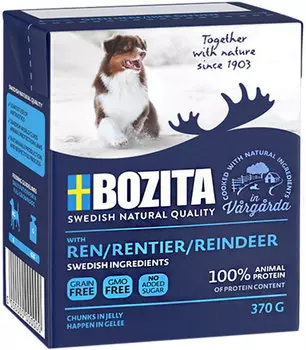 Bozita Naturals Reindeer In Jelly для собак и щенков с олениной в желе (370 гр)
