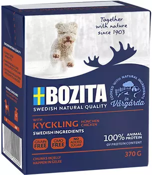 Bozita Naturals Tender Chicken In Jelly Junior для щенков с курицей в желе (370 гр)