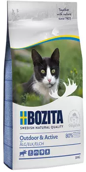 Bozita Outdoor &amp; Active для активных взрослых кошек с лосем (10 кг)