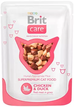 Brit Care Cat Chicken &amp; Duck для взрослых кошек с курицей и уткой (80 гр)
