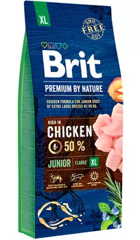Brit Premium By Nature Junior Xl для щенков крупных пород (3 кг)