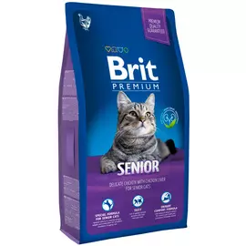 Brit Premium Cat Senior для пожилых кошек с курицей и куриной печенью (1,5 кг)