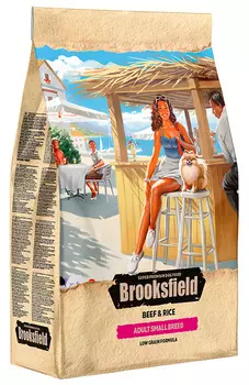 Brooksfield Adult Small Breed для взрослых собак маленьких пород с говядиной и рисом (0,8 кг)