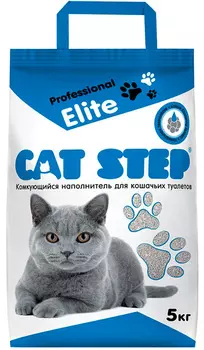 Cat Step Professional Elite - Кэт степ наполнитель комкующийся для туалета кошек (5 кг)