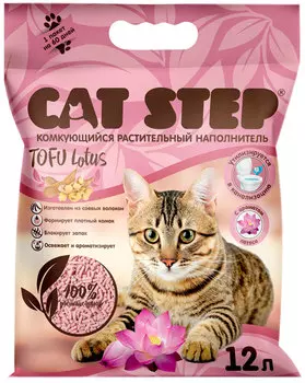 Cat Step Tofu Lotus наполнитель комкующийся для туалета кошек (12 л)