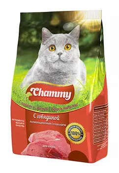 Chammy для взрослых кошек с говядиной (10 кг)